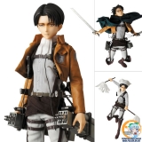 Оригинальная аниме фигурка Real Action Heroes No.662 RAH Levi (w/Initial Production Limited Parts: Kerchief/ Bandana/ 2 Dusters)