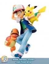 Оригинальная аниме фигурка G.E.M. Series - Pokemon: Ash & Pikachu & Charmander Complete Figure