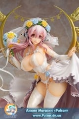 Оригинальная аниме фигурка Super Sonico 10th Anniversary Figure Wedding Ver. 1/6 Complete Figure