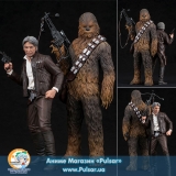 Оригинальная Sci-Fi фигурка ARTFX+ - Star Wars: The Force Awakens: Han Solo & Chewbacca 2Pack The Force Awakens 1/10 Easy Assembly Kit