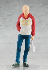 Оригинальная аниме фигурка POP UP PARADE One-Punch Man Saitama OPPAI Hoodie Ver. Complete Figure