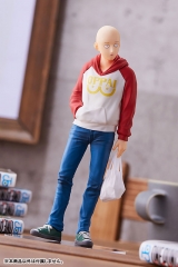 Оригинальная аниме фигурка POP UP PARADE One-Punch Man Saitama OPPAI Hoodie Ver. Complete Figure