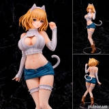 Оригінальна аніме фігурка «BLACK&WHITE Cat-ish Girl Shironeko-chan illustration by Matarou 1/6 Complete Figure»