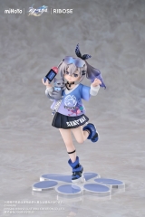Оригинальная аниме фигурка &laquo;RISE UP+ Honkai: Star Rail Chibi Cat Series Figure Silver Wolf Ver. Complete Figure&raquo;
