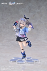 Оригинальная аниме фигурка &laquo;RISE UP+ Honkai: Star Rail Chibi Cat Series Figure Silver Wolf Ver. Complete Figure&raquo;