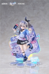 Оригинальная аниме фигурка &laquo;RISE UP+ Honkai: Star Rail Chibi Cat Series Figure Silver Wolf Ver. Complete Figure&raquo;