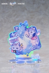 Оригинальная аниме фигурка &laquo;RISE UP+ Honkai: Star Rail Chibi Cat Series Figure Silver Wolf Ver. Complete Figure&raquo;