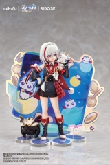 Оригинальная аниме фигурка &laquo;RISE UP+ Honkai: Star Rail Chibineko Series Figure Topaz & Numby Ver. Complete Figure&raquo;