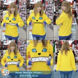 Худи в аниме стиле "NEON Crazy Cat - YELLOW"