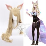 Перука Game Character KDA K/DA Ahri Cosplay Wigs 70cm with ears KDA