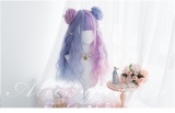 Парик Kawaii Bunny Rabbit 65cm Purple Pink Gradient Harajuku Lolita