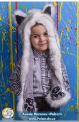 Зверошапка (SpiritHood) модель Huski UA ( Хаскі)