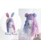 Парик Kawaii Bunny Rabbit 65cm Purple Pink Gradient Harajuku Lolita
