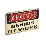 Деревянный постер "D.N.D. Genius at work"