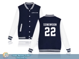 Бейсбольная куртка K-POP Wanna One Baseball Blue
