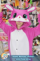 Кигуруми (Пижама в стиле аниме) "Pink Love Rabbit" - "Влюбленный розовый кролик