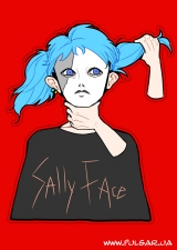 Пластиковый  cтикер "Sally Face" tape 4