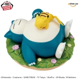 Оригинальная аниме фигурка &laquo;Pokemon Relaxing Time Figures - Pikachu & Snorlax&raquo;