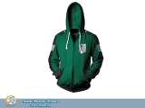 Худі Shingeki no Kyojin / Attack on Titan Anime Zipper Hoodie Light Green