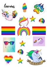 Стікери LGBT Unicorn