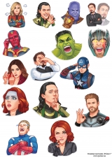 Стикеры Avengers - Marvel