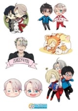 Стикеры Yuri!!! on Ice  Tape 01