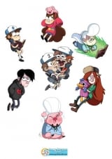 Стикеры Gravity Falls Tape 01