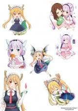Стикеры The Maid Dragon of Kobayashi Tape 01