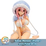 Оригинальная аниме фигурка Super Sonico Summer Santa Ver. (Limited + Exclusive MegaHobby 2014 [Autumn])