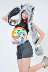 Зверошапка (SpiritHood) модель Black and White Husky