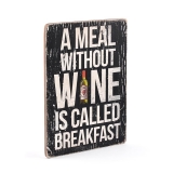 Деревянный постер «A meal Without Wine»