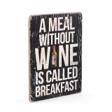Деревянный постер &laquo;A meal Without Wine&raquo;