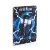 Деревянный постер "Doctor Who lightning"
