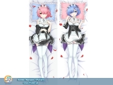 Оригинальная Японская Дакимакура (подушка для объятий)  150 см Re:Zero kara Hajimeru Isekai Seikatsu Rem and Ram
