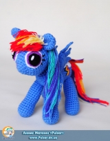 М`яка іграшка "Amigurumi" My Little Pony Friendship is Magic - Rainbow Dash