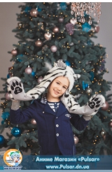 Зверошапка (SpiritHood) модель White tiger UA ( Білий тигр )