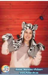Зверошапка (SpiritHood) модель White tiger UA ( Білий тигр )