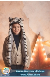Зверошапка (SpiritHood) модель White tiger UA ( Білий тигр )