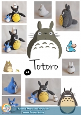 М`яка іграшка Amigurumi "Totoro: Forest Spirits" (Ручна Робота) ( комплект 3 шт)