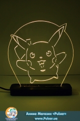 діодний акриловий світильник Pikachu