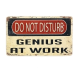 Деревянный постер "D.N.D. Genius at work"