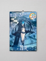 Перекидний календар на пружині ( на 2014 рік) за мотивами Аніме серіалу "Black Rock Shooter"