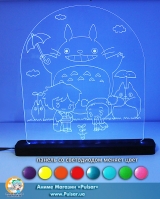 Великий діодний акриловий світильник &laquo;Totoro&raquo;