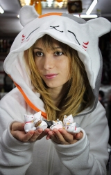 Косплей Худи в стиле  Nyanko Sensei (Natsume Yuujinchou) White