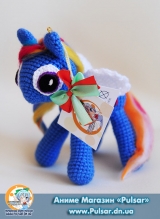 Мягкая игрушка "Amigurumi"  "my little pony" - Rainbow Dash