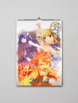 Перекидной календарь на пружине ( на 2014 год) по мотивам Аниме сериала "Fairy Tail"