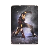 Деревянный постер "Iron Man #3 in smoke"