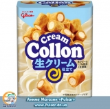 Вафельні міні-трубочки Collon від компанії Glico - Vanilla Cream (Ванільний Крем)