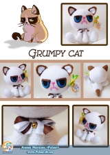 Мягкая игрушка "Amigurumi"  "Grumpy Cat"