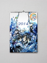 Перекидний календар на пружині ( на 2014 рік) за мотивами Аніме серіалу "Kuroshitsuji"